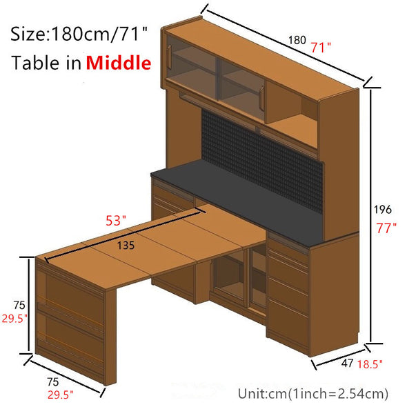 Sideboard Cabinet with Extendable Table
