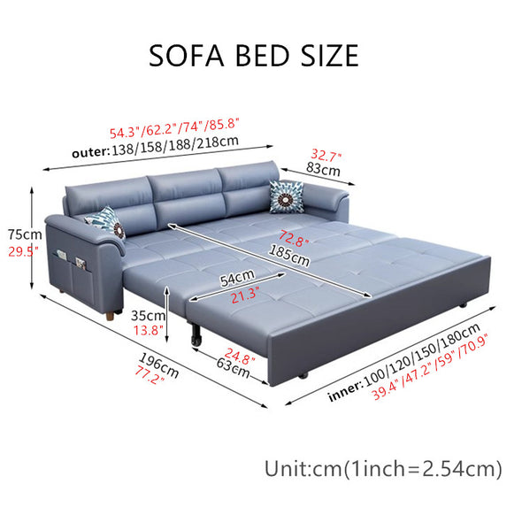 Convertible Sofa Bed with Underneath Storage