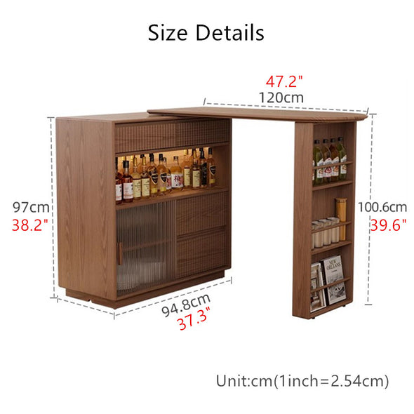 360 Degree Rotating Bar Table With Cabinet and Stools