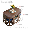 Space Saving Solid Wood Nesting Dining Table and Chairs Set