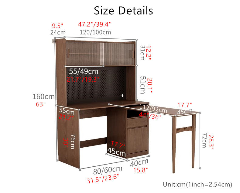 Space Saving Work Station with Pegboard and Rotating Desk – SPS FURNTIURE