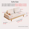 Tatami Pull Out Corduroy Fabric Solid Wood Frame Sofa Bed