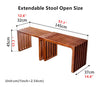 Modern Extendable Round Dining Table with Adjustable Tabletop Leaves