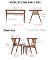 Space Saver Solid Wood Table with 2 Chairs Set