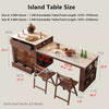 Telescopic Kitchen Island Table