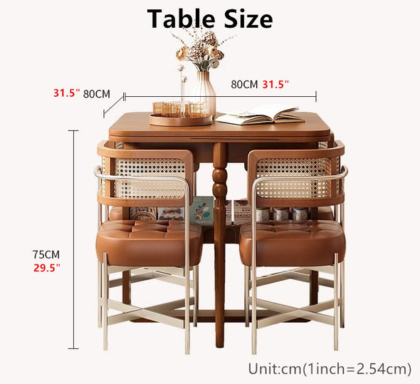 Extendable Tabletop Solid Wood Dining Table