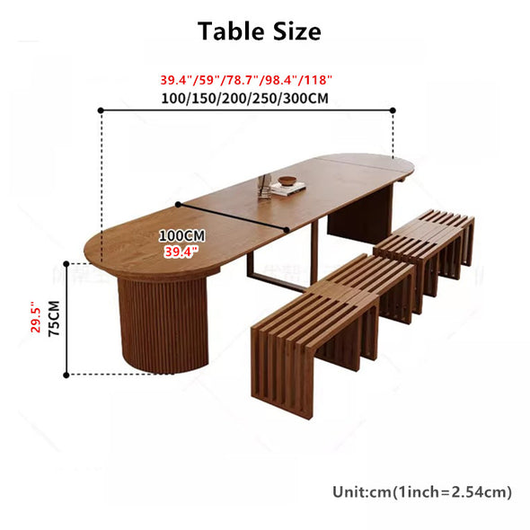 Modern Extendable Round Dining Table with Adjustable Tabletop Leaves
