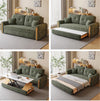 3-In-1 Chenille Fabric Sofa Bed with Electric Lifting Coffee Table