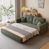 3-In-1 Chenille Fabric Sofa Bed with Electric Lifting Coffee Table