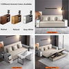 3-in-1 Convertible Sofa Bed with Hidden Desk Armrest and Underneath Storage