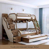 Twin over Full Bunk Bed with Underneath Storage Trundle and Drawer Stairs