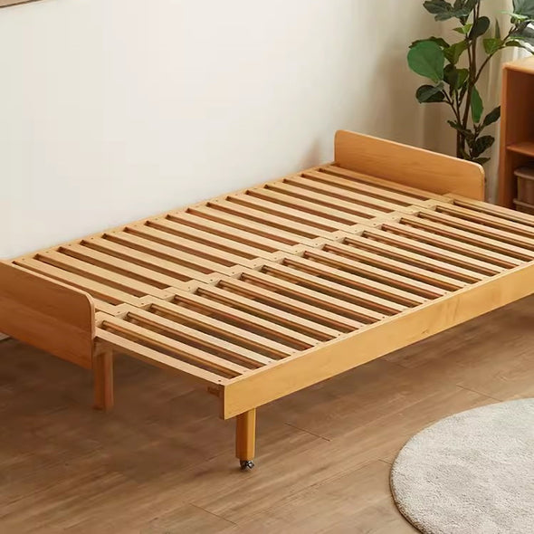 Japandi Pull Out Solid Beech Wood Day Bed