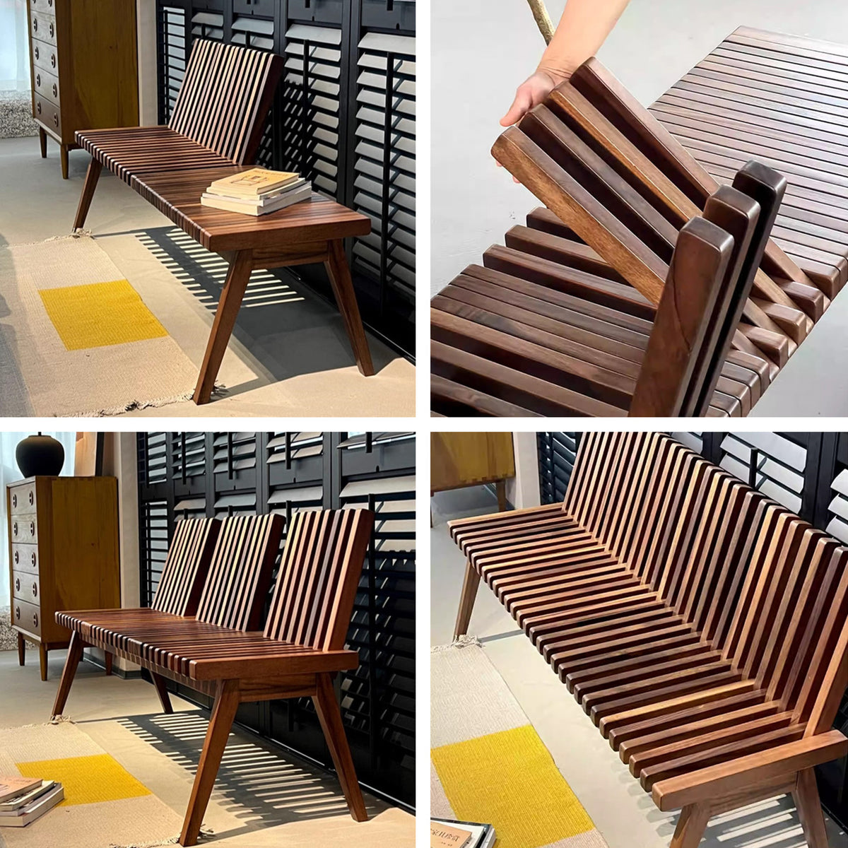 Creative Foldable Wooden Bench – SPS FURNTIURE