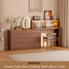 Light Luxury Extendable Vanity Table with 8-Drawer Accent Chest