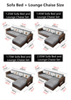 Convertible Sofa Bed and Lounge Chaise Set with Underneath Storage