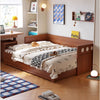 Solid Wood POLKA Pull Out Sofa Bed with Underneath Storage Drawers