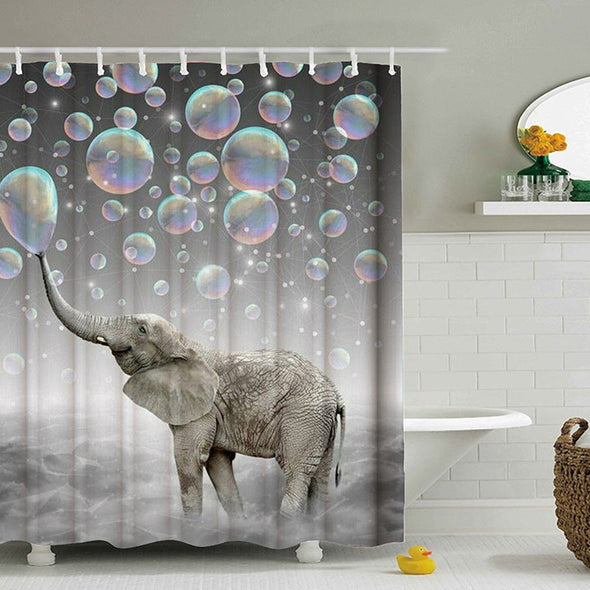 Elephant Bathroom Shower Curtains