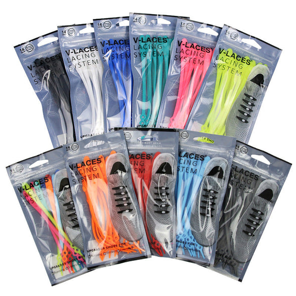 Silicone No Tie Elastic Shoe Laces for Kids and Adults,Best for Sneaker