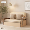 Nordic Modern Leathair Pull Out Sofa Bed with Rotating Desk