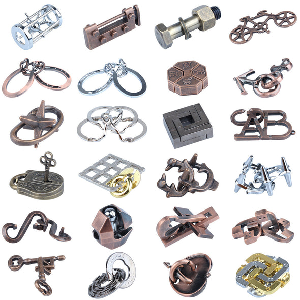 Brain Teasers Toy-Cast Metal Lock Puzzles