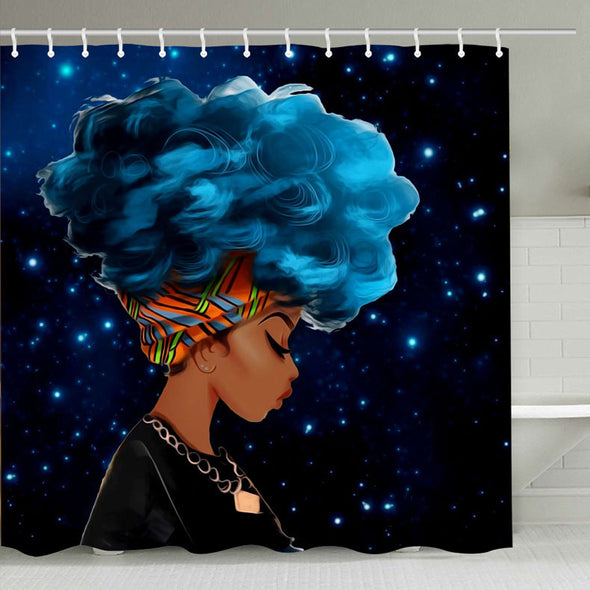 African American Traditional Women Bathroom Shower Curtains