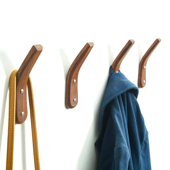 Wall Mounted Handmade  Wood Hook Coat Rack