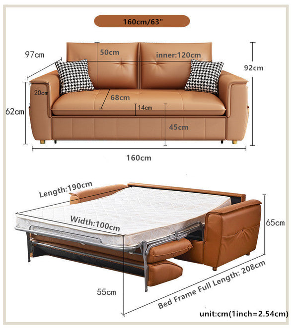 sleeper sofa bed 160cm/63"