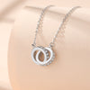 2020 New Design S925 Silver Hand in Hand Interlocking Circles Pendant Necklace