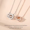 2020 New Design S925 Silver Hand in Hand Interlocking Circles Pendant Necklace
