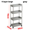 3/4 Tiers Slim Organizer Cart with Wheels for Narrow Space