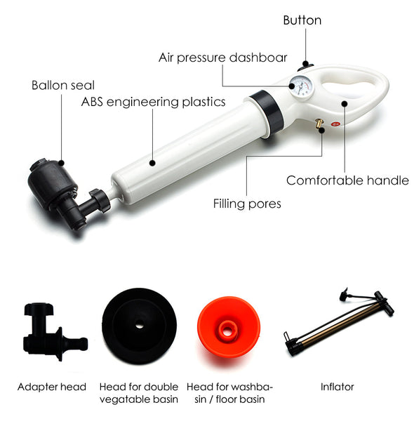 High Pressure Toilet Drain Plunger