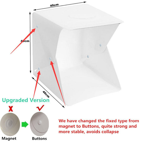 Upgraded Photo Studio LightBox with 4 EVA Color Backdrops