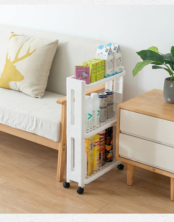 Slim Home Garden Storage Rack with Wheels