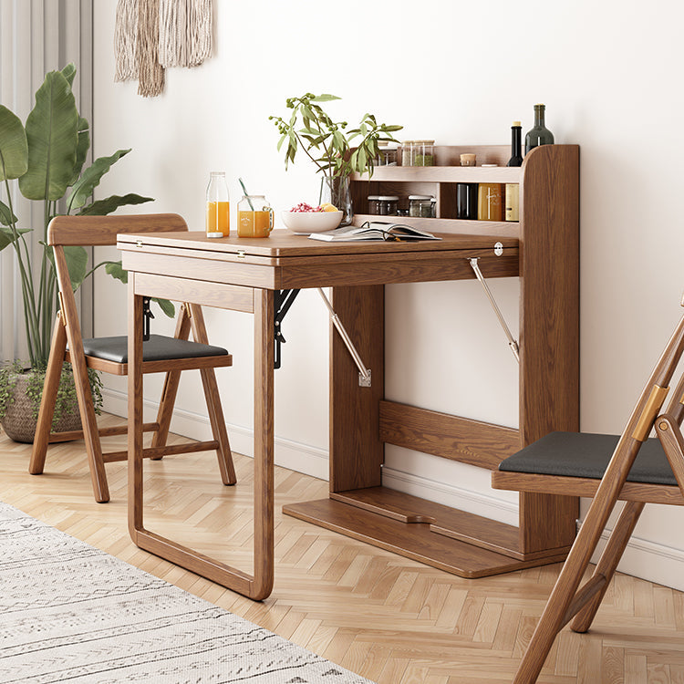 Individual Table Solid Wood Folding Multifunctional Dining Table for Small Apartments ...