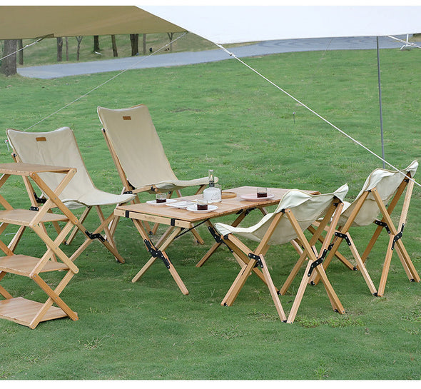 Outdoor Folding Wood Butterfly Chair