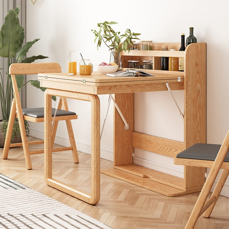 Individual Table Solid Wood Folding Multifunctional Dining Table for Small Apartments ...