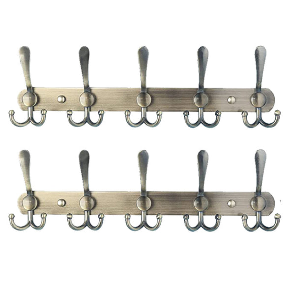 Wall Mounted Stainless Steel Coat Rack 5 Hooks