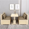 Solid Pine Wood Booth Benches with Lifting Table Set