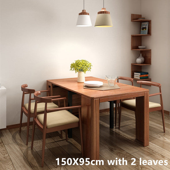SPACE SAVING EXPANDING TABLE WITH 2 LEAVES