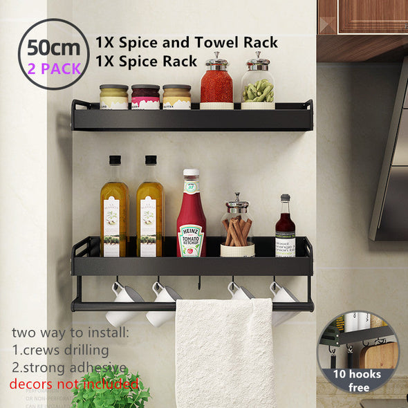 Wall Mounted Kitchen Rack Organizer