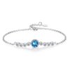2020 New Design Heart of Ocean Three  Jewelry Sets 925 Sterling Silver Necklace Bracelet Earrings For Women