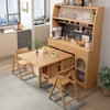 Kitchen Hutch Cabinet with Double Drop Leaf Dining Table