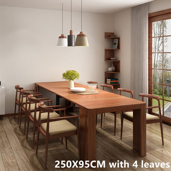 SPACE SAVING EXPANDING TABLE WITH 4 LEAVES