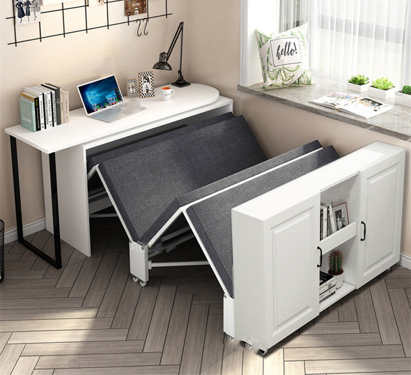 work table with folding bed