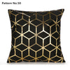 Gold Foil Throw Pillow Case Cushion Cover 18 x 18 inches 45 x 45 cm(Pattern No.50~67)