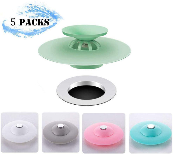 2-in-1 Drain Tub Stopper-5 PACKS
