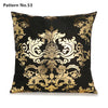 Gold Foil Throw Pillow Case Cushion Cover 18 x 18 inches 45 x 45 cm(Pattern No.50~67)