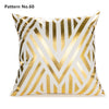 Gold Foil Throw Pillow Case Cushion Cover 18 x 18 inches 45 x 45 cm(Pattern No.50~67)