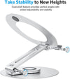 Adjustable Aluminum Laptop Stand with 360 Rotating Base