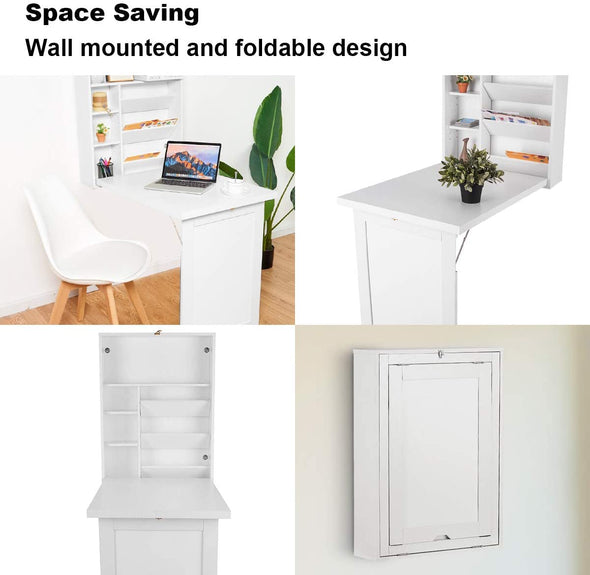 Fold Out Wall Mounted Multi-Function Computer Desk – SPS FURNTIURE